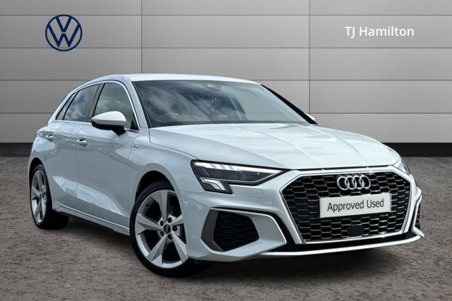 Audi A3 1.5 35 TFSI S Line 5dr Hatchback Petrol WHITE